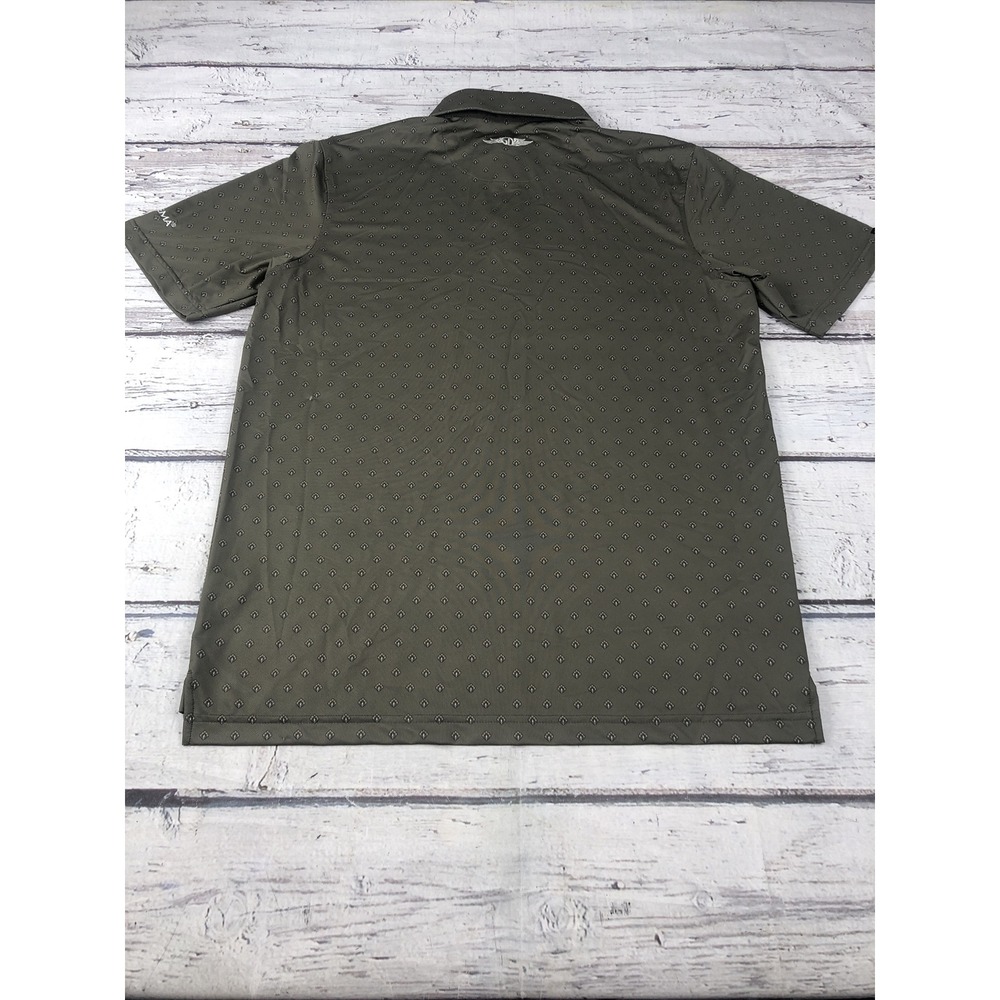 Straight Down Shirt M Performance Polo Golf All Over Print -Olive Green - Picture 11 of 12